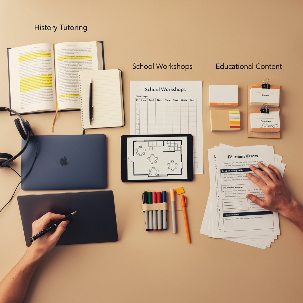 Worldwidehistory expert history education services including tutoring, school workshops, and educational content